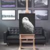 Snowy owl framed canvas Snowy owl framed canvas