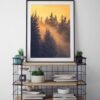 Winter forest landscape
