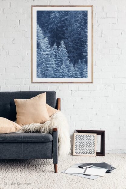 Snow Trees, landscape print, winter photography