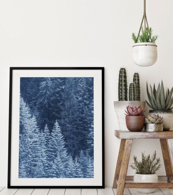 Snow Trees, landscape print, winter photography