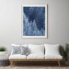 Snow Trees, landscape print, winter photography