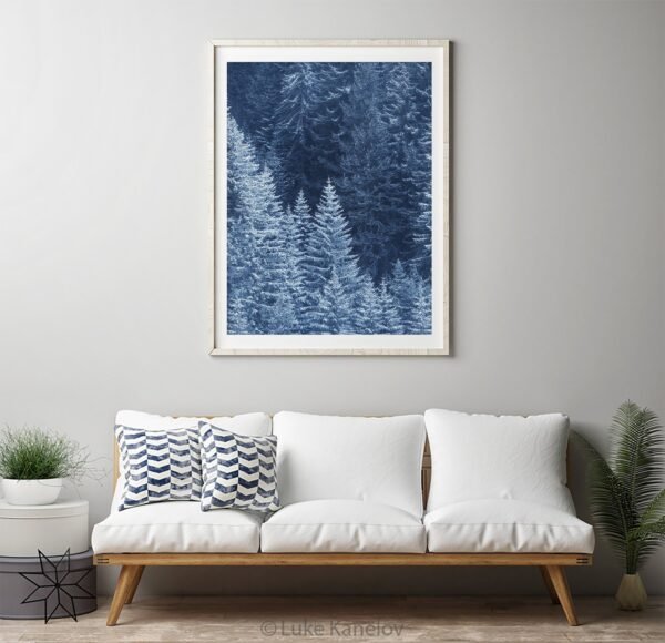 Snow Trees, landscape print, winter photography