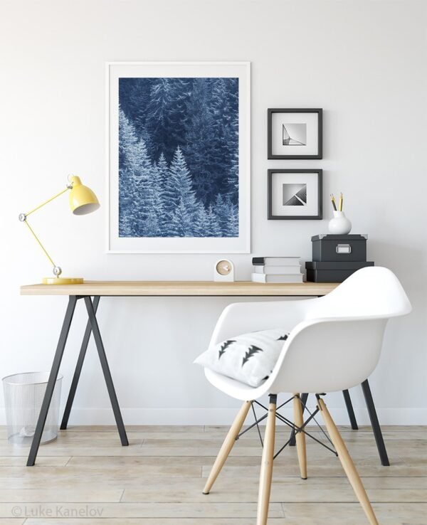 Snow Trees, landscape print, winter photography