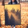 Winter forest landscape