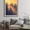 Winter forest landscape