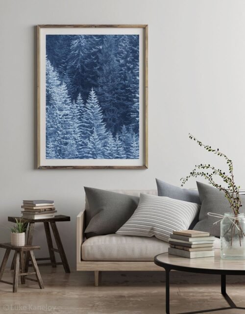 Snow Trees, landscape print, winter photography