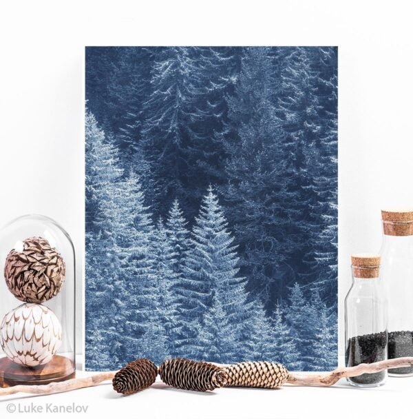 Snow Trees, landscape print, winter photography