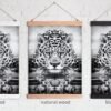 Leopard black and white print Leopard black and white print