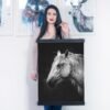 White horse wall decor