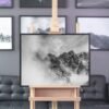 Misty mountain landscape – Framed Canvas Misty mountain landscape – Framed Canvas