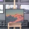 Winter sunset framed canvas Winter sunset framed canvas