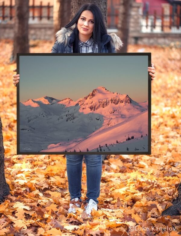 Winter sunset framed canvas Winter sunset framed canvas