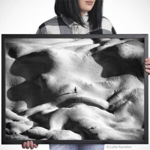 Winter landscape, lonely tree – Framed Canvas