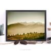 Sunset mountain print – Framed Canvas