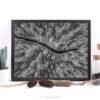 Aerial view of winter forest covered in snow – Framed Canvas