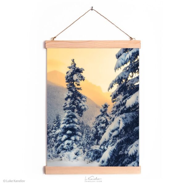Winter landscape, Winter sunset landscape