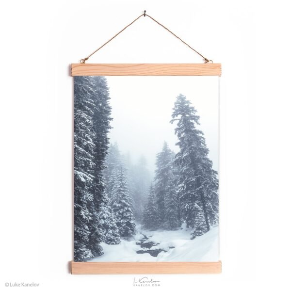 Misty winter landscape