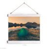 Tent on a mountain lake at sunset – Wall hanging Tent on a mountain lake at sunset – Wall hanging