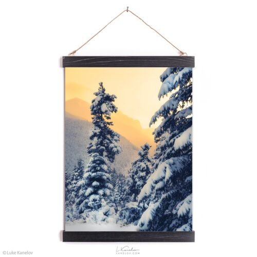 Winter landscape, Winter sunset landscape
