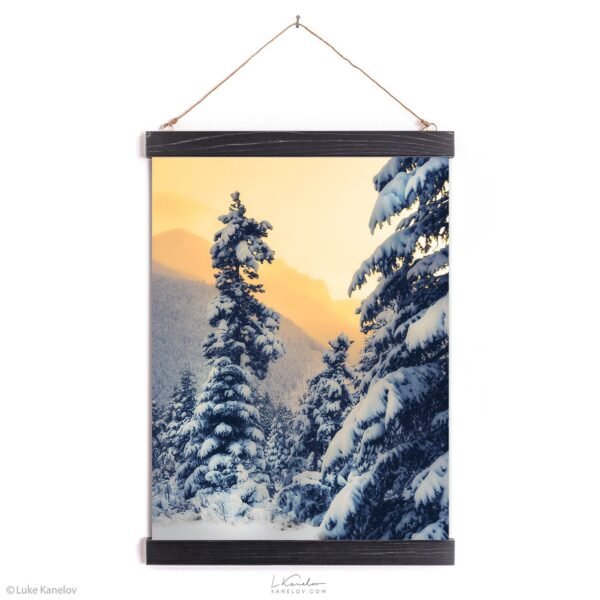 Winter landscape, Winter sunset landscape