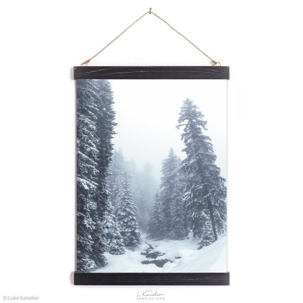 Misty winter landscape