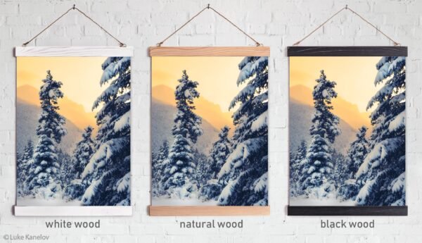 Winter landscape, Winter sunset landscape
