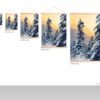 Winter landscape, Winter sunset landscape