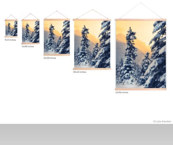 Winter landscape, Winter sunset landscape