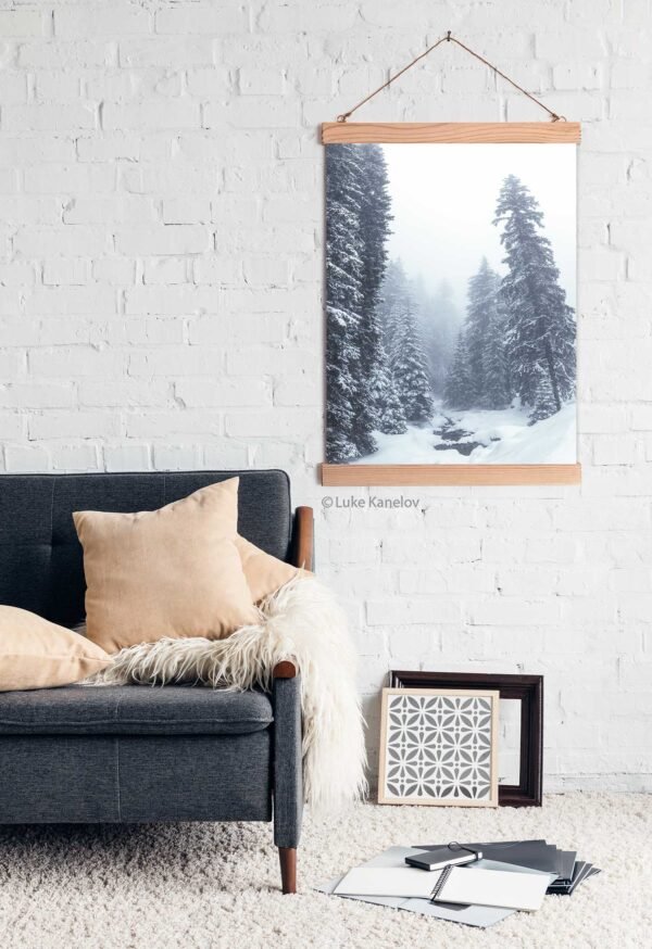 Misty winter landscape