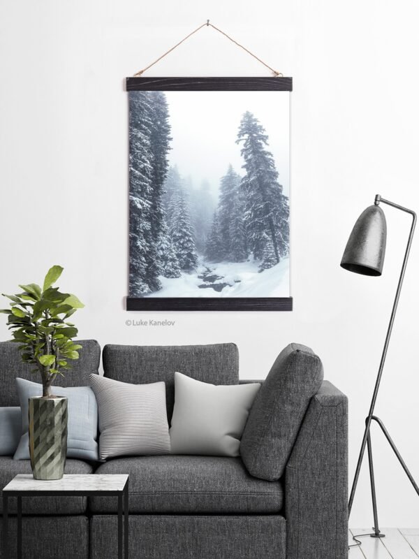 Misty winter landscape
