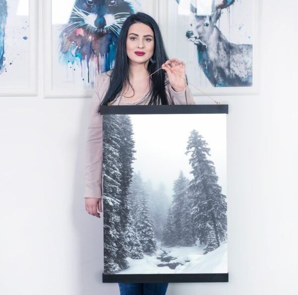 Misty winter landscape