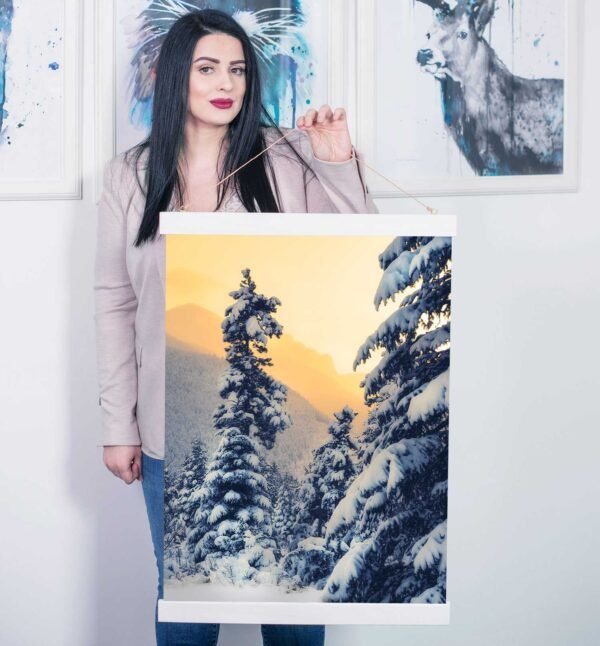 Winter landscape, Winter sunset landscape