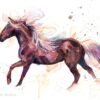 Rocky Mountain Horse watercolor painting print by Slaveika Aladjova