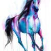 Magical Horse watercolor painting print by Slaveika Aladjova