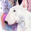 Bull Terrier watercolor painting print by Slaveika Aladjova