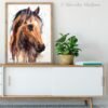 Thoroughbred Horse watercolor painting print by Slaveika Aladjova