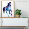 Magical Horse watercolor painting print by Slaveika Aladjova