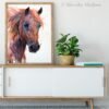 Brown Arabian Horse watercolor painting print by Slaveika Aladjova