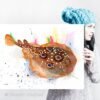 Common torpedo ray, Eyed electric ray watercolor painting print by Slaveika Aladjova
