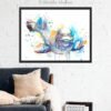 Beluga Whale watercolor painting print by Slaveika Aladjova