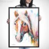 Haflinger horse, Avelignese watercolor painting print by Slaveika Aladjova Haflinger horse, Avelignese watercolor painting print by Slaveika Aladjova
