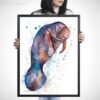 Manatee watercolor painting print by Slaveika Aladjova