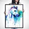 Arabian horse watercolor painting print by Slaveika Aladjova