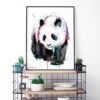 Panda watercolor painting print by Slaveika Aladjova