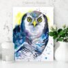 Northern hawk owl watercolor painting print by Slaveika Aladjova Northern hawk owl watercolor painting print by Slaveika Aladjova