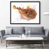 Common torpedo ray, Eyed electric ray watercolor painting print by Slaveika Aladjova