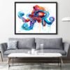 Octopus watercolor painting print by Slaveika Aladjova