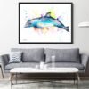 Bottlenose dolphin watercolor painting print by Slaveika Aladjova