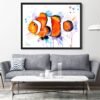 Clownfish, Anemonefish watercolor painting print by Slaveika Aladjova