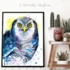 Northern hawk owl watercolor painting print by Slaveika Aladjova Northern hawk owl watercolor painting print by Slaveika Aladjova